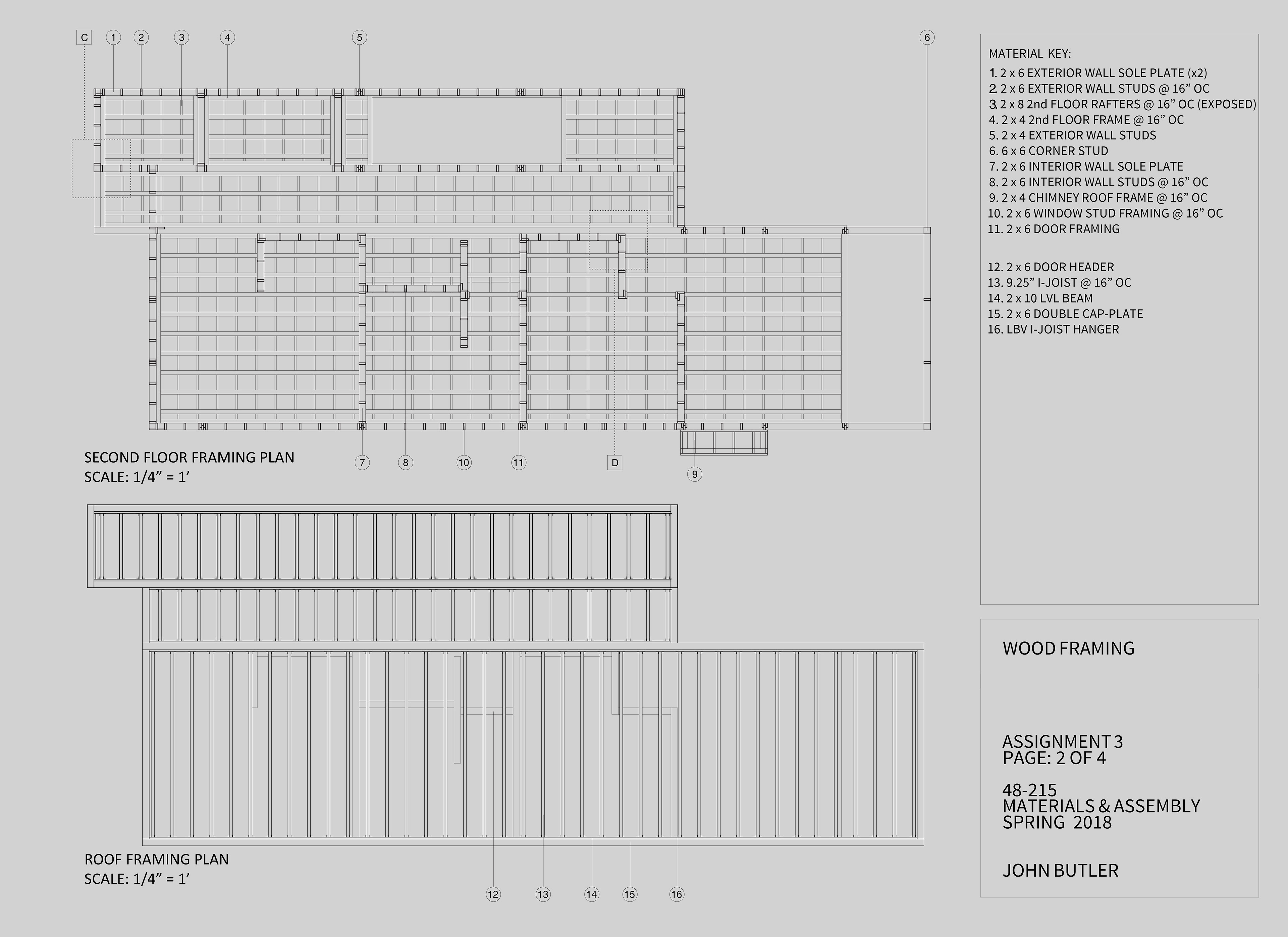 wood frame construction drawing