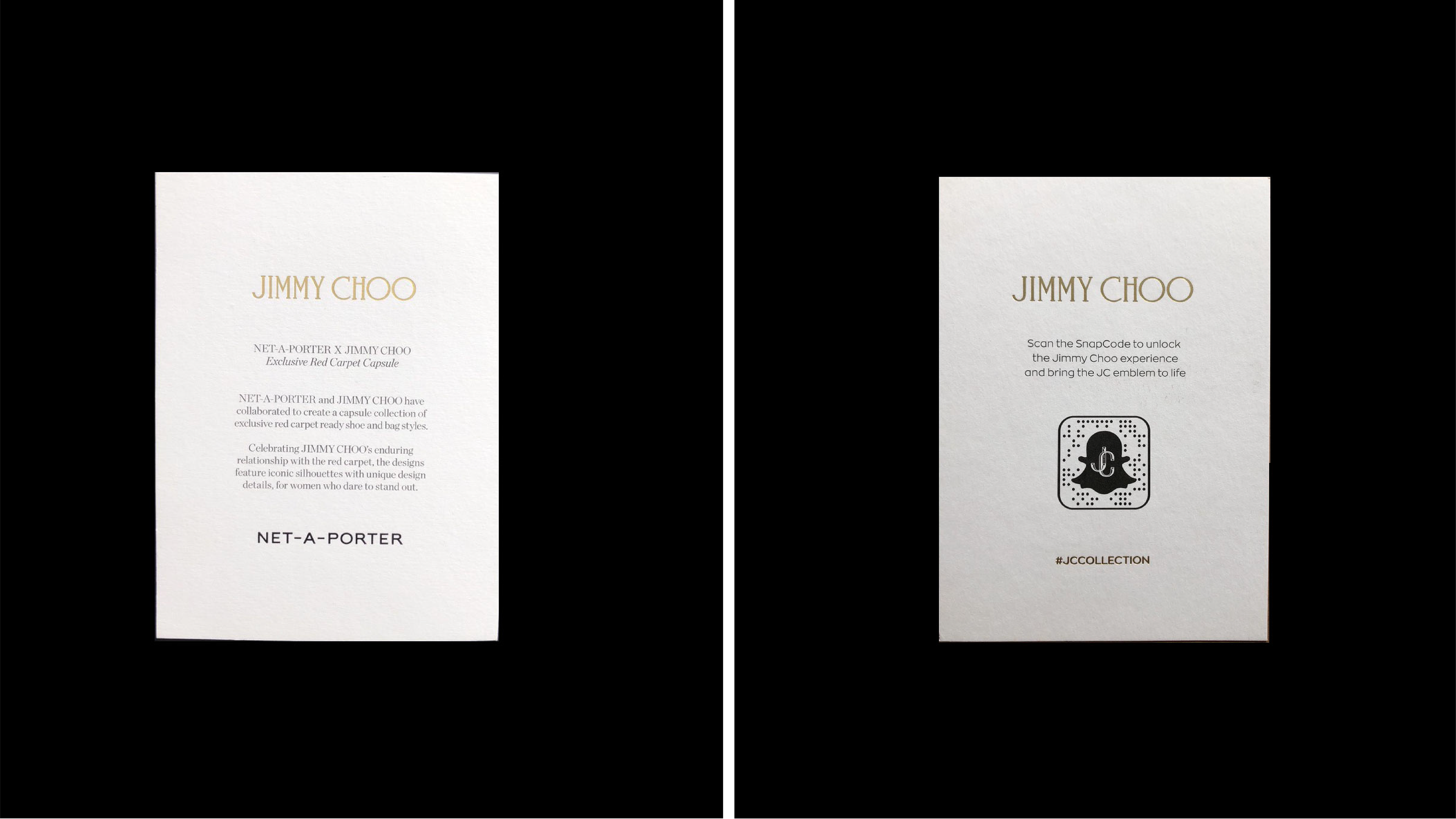 Emily Hodson Jimmy Choo Print Collateral