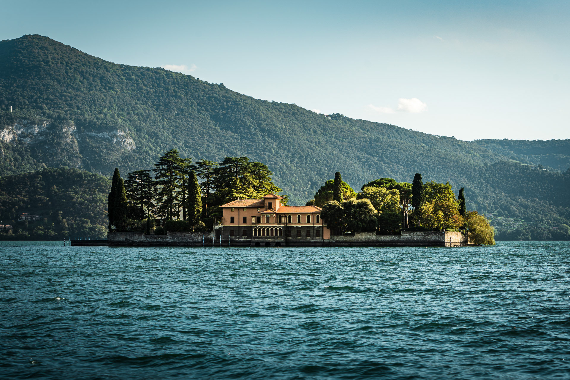 On the return trip by boat to Iseo you will pass the island of Isola di San Paolo.
