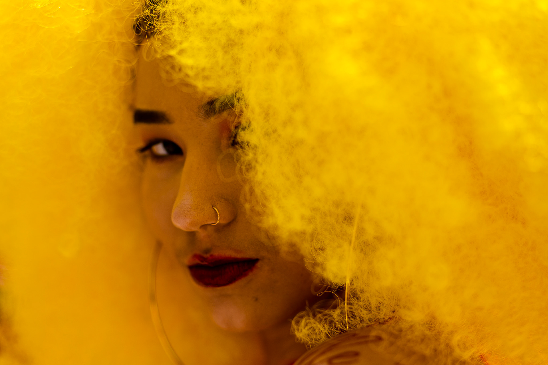 This beautiful woman was discovered in San Francisco, perhaps flirting with me.