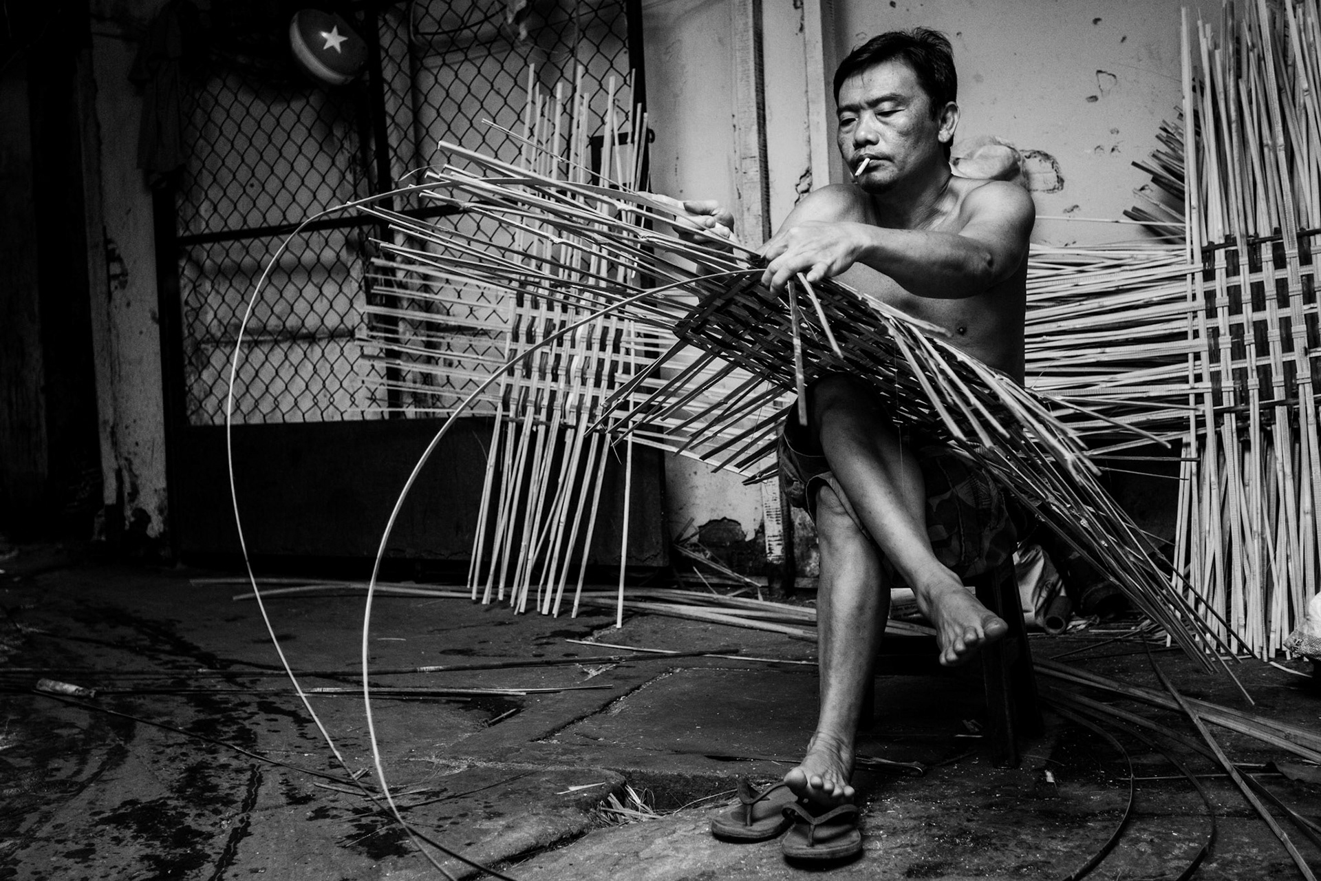 Basket weaver. Vietnam. 