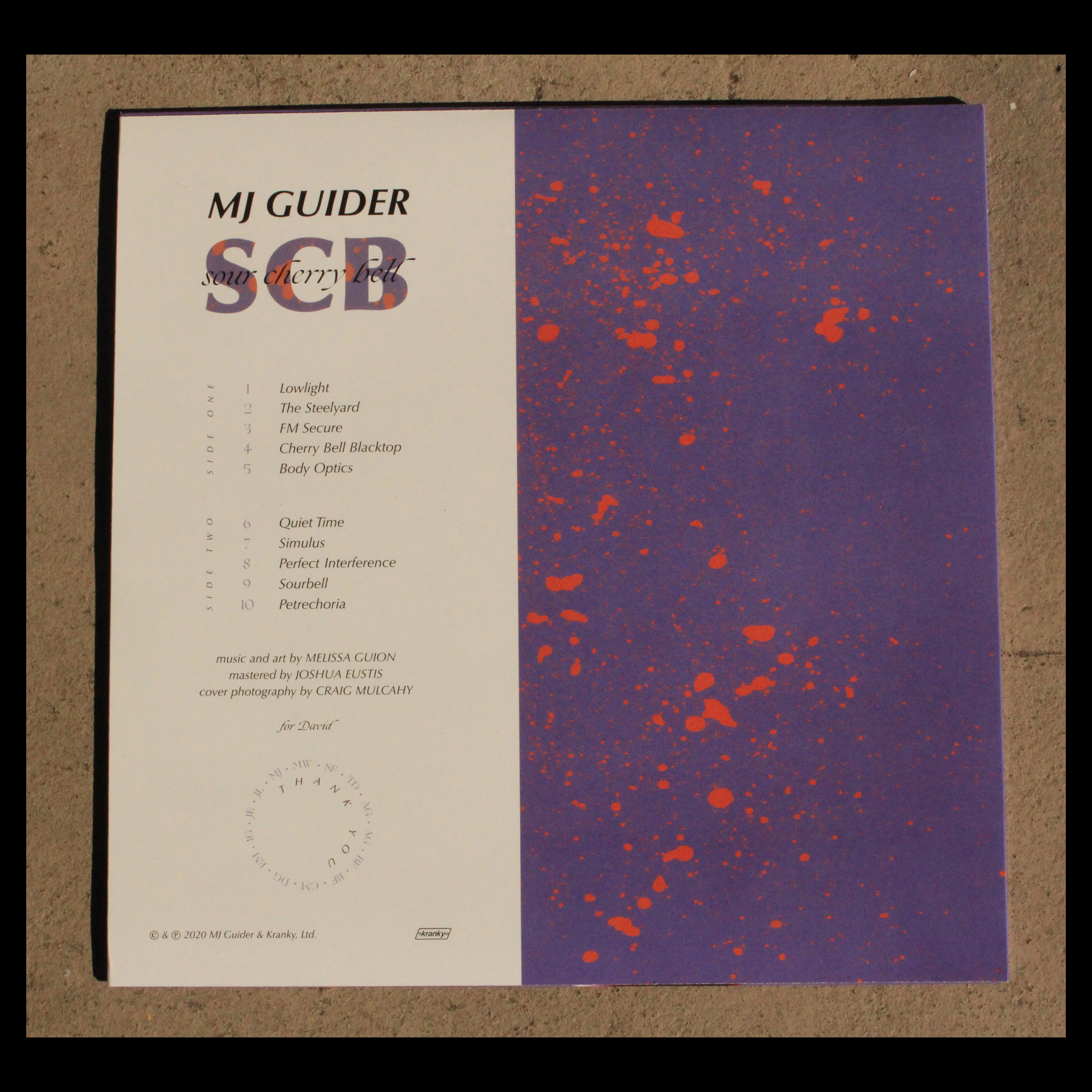 MJ Guider - Sour Cherry Bell - Kranky Records 2020 / M. Guion