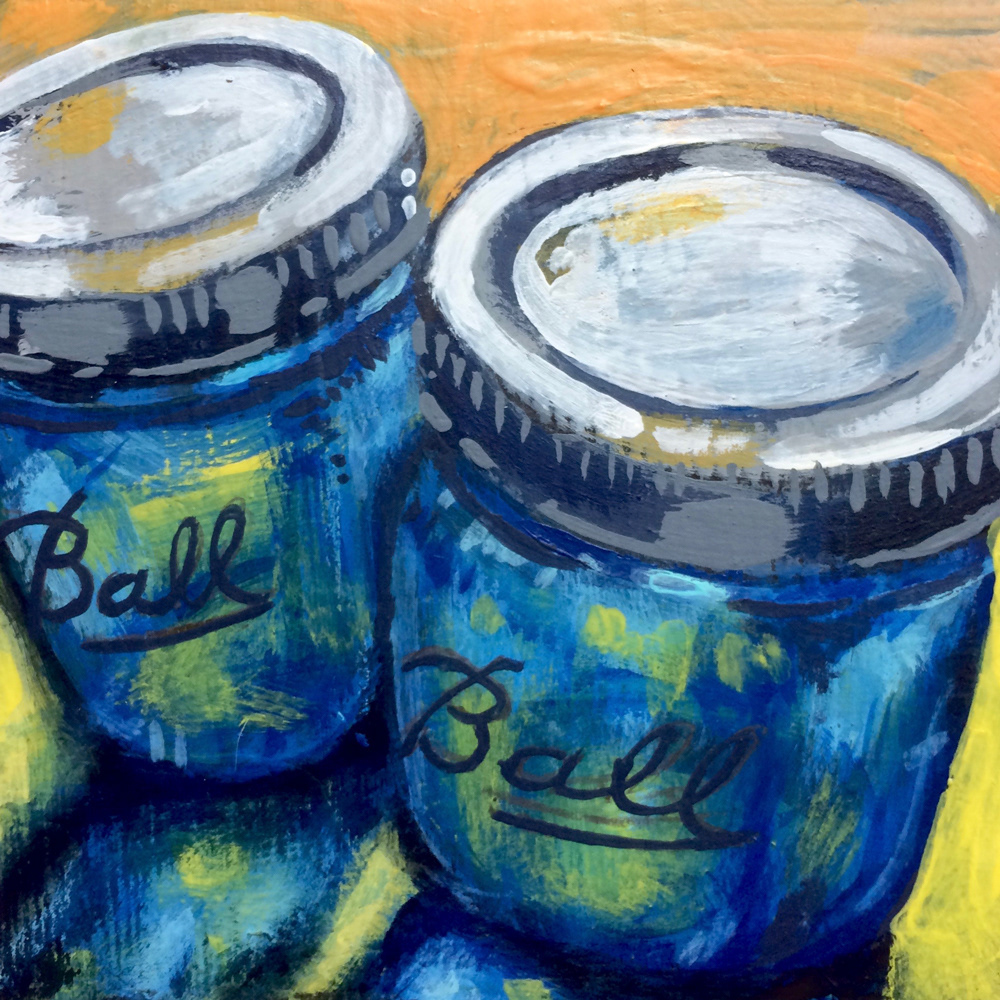 Mason Jars 3 - 8" x 8" ($150)