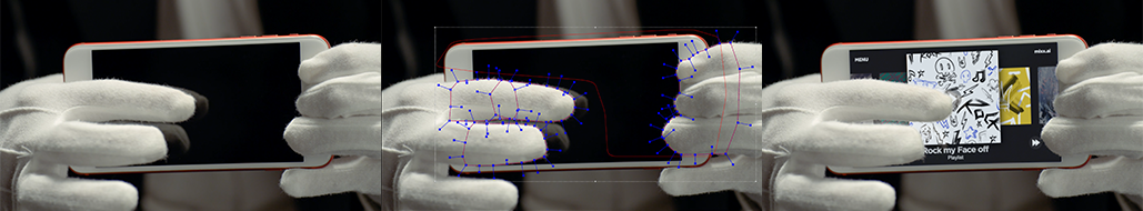 Left is the source, Middle is Roto, and right is the final composite.