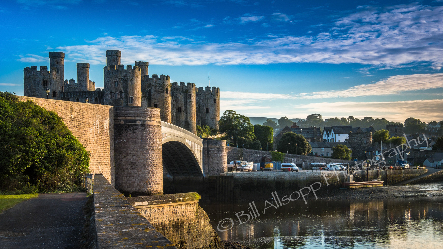 Evening at Conwy castle.