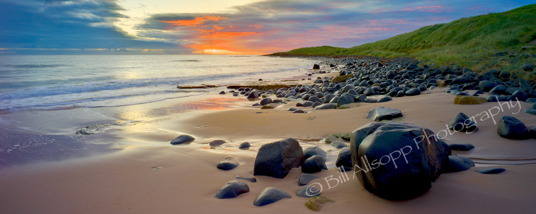 Dawn on Embleton beach in Northumberland.