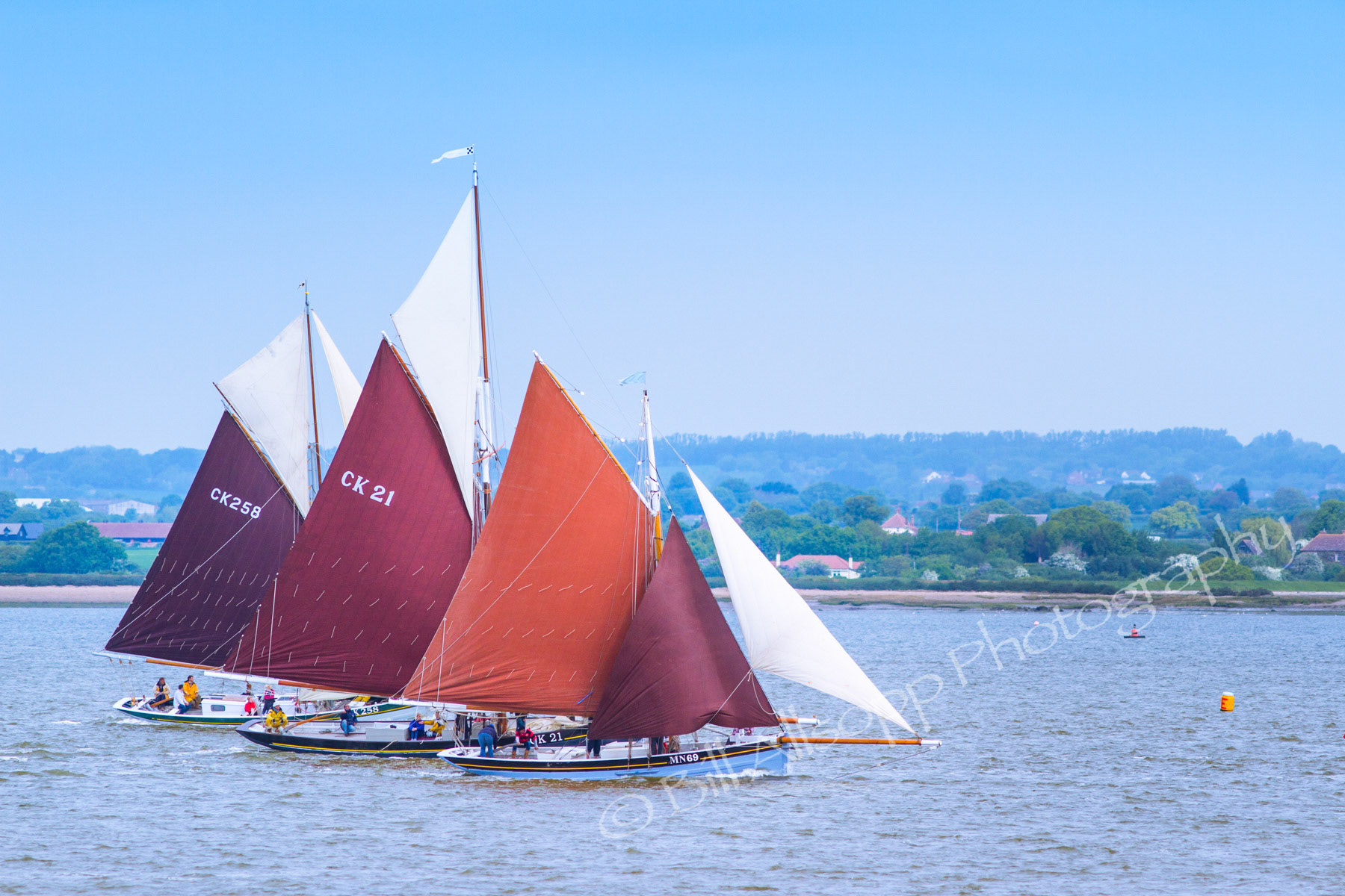 Skiffs racing on the Blackwater.