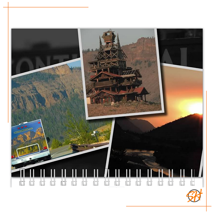 monthly top image for souvenir calendar layout