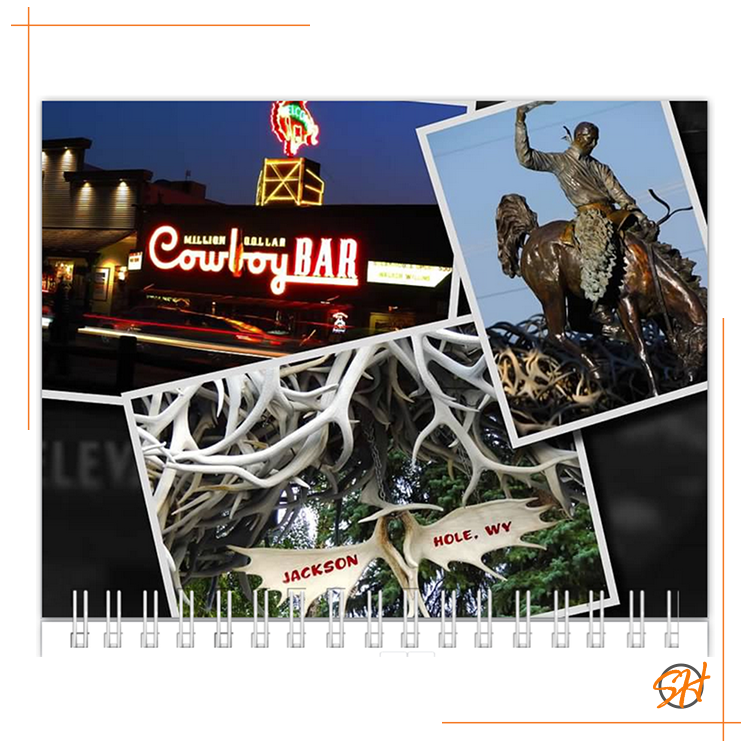 monthly top image for souvenir calendar layout