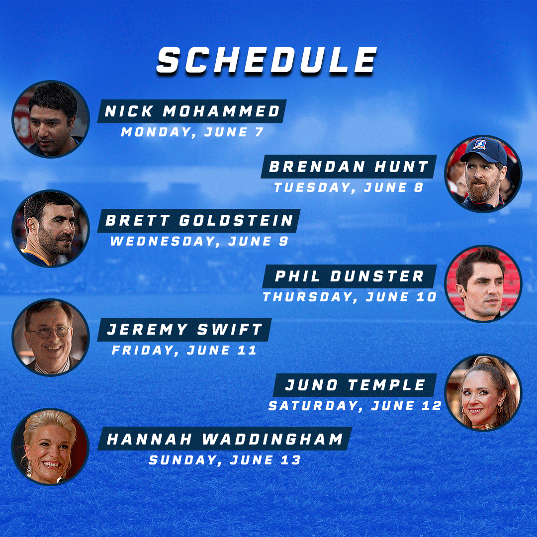 Week of Lasso Schedule