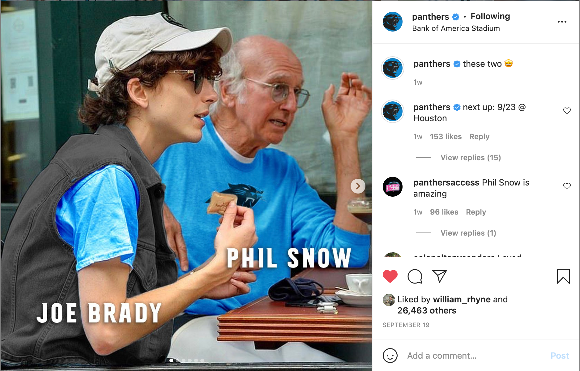 Carolina Panthers (Week 2, 2021)