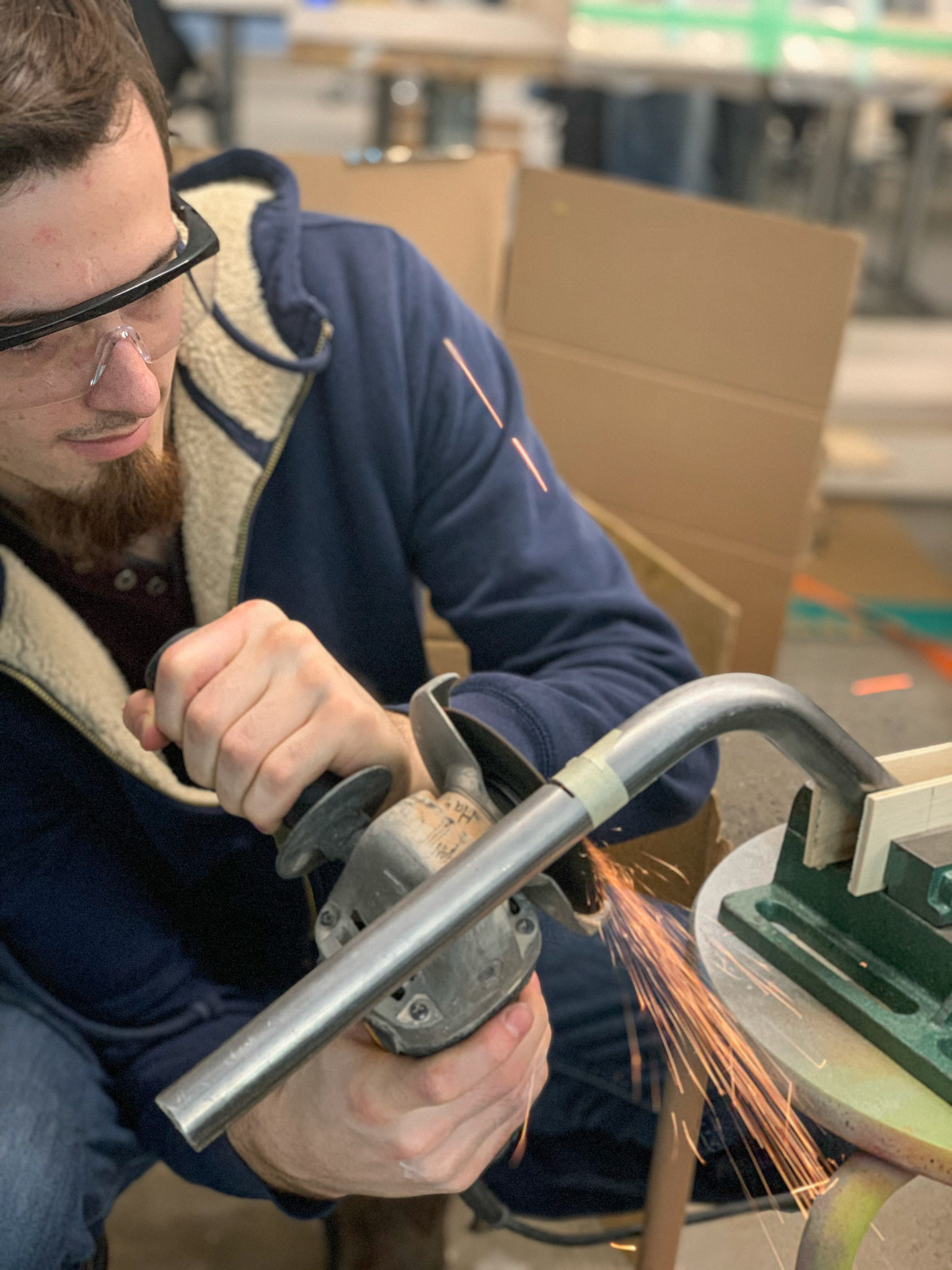 Trimming the formed tubes