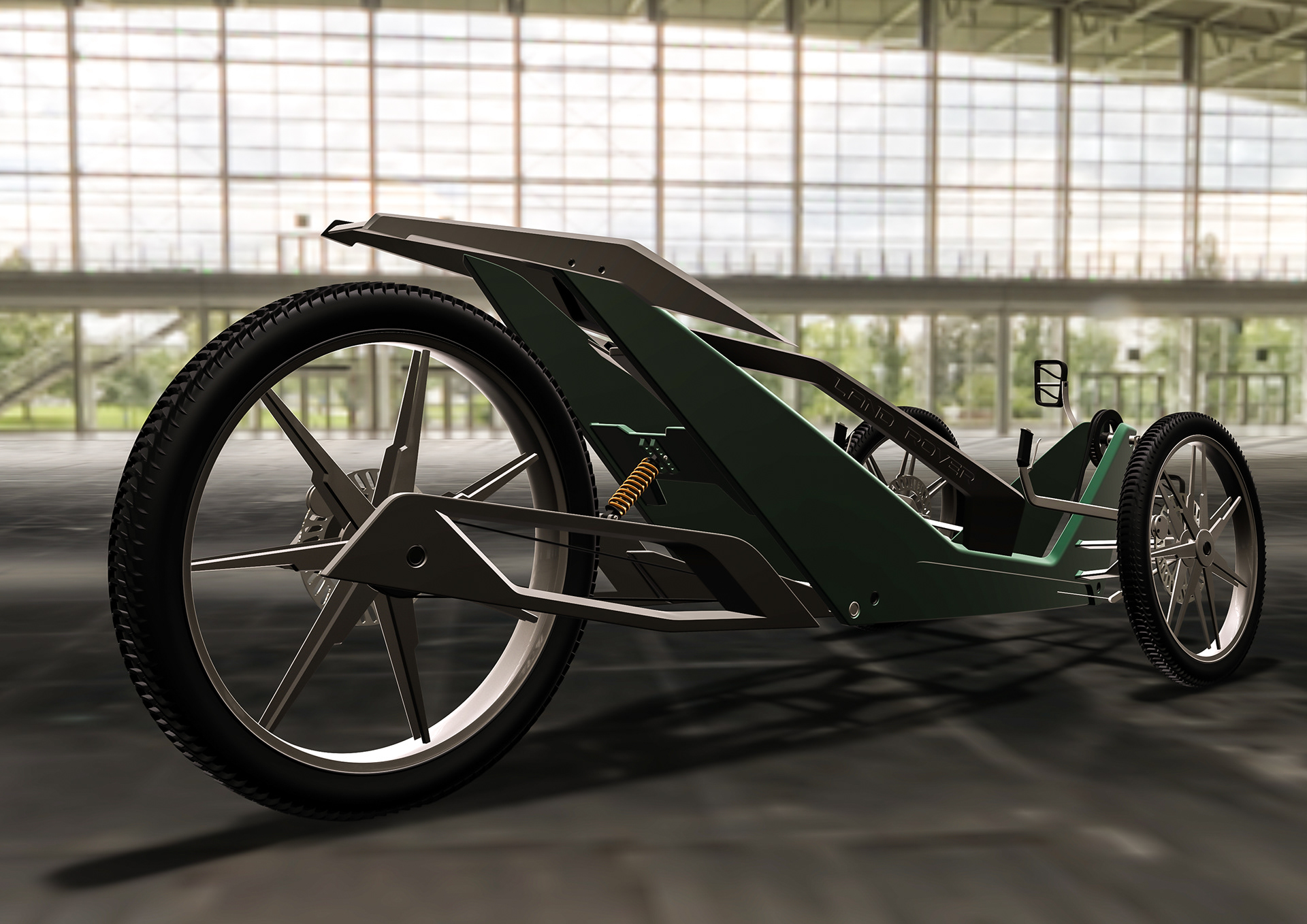 Land Rover XR-3 Recumbent Tricycle. © 2018 David Gilmore Design
