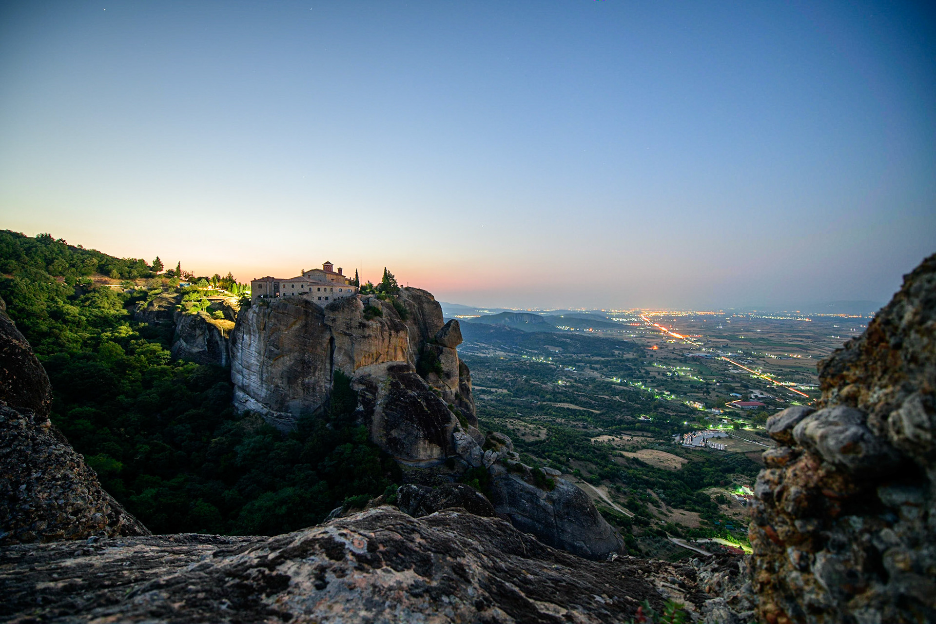 Sunrise On monasteri San Stafanos Meteora Greece