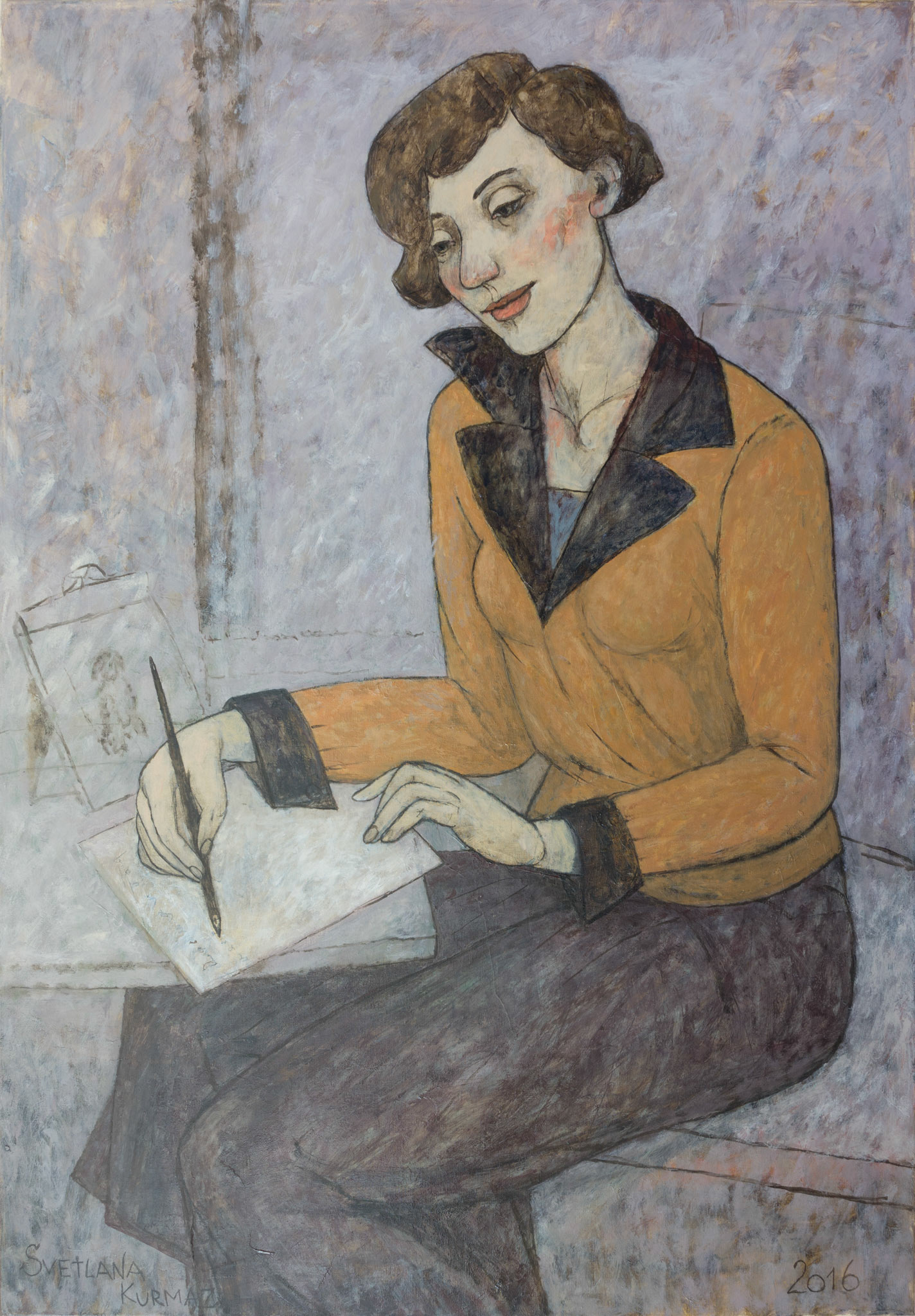 THE ANSWER, oil on canvas, 100x70cm.