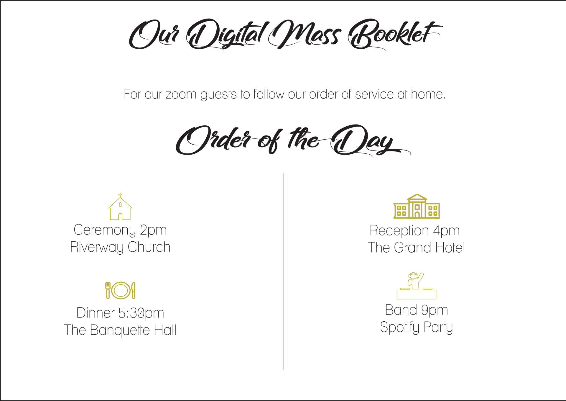 Digital Mass Booklet