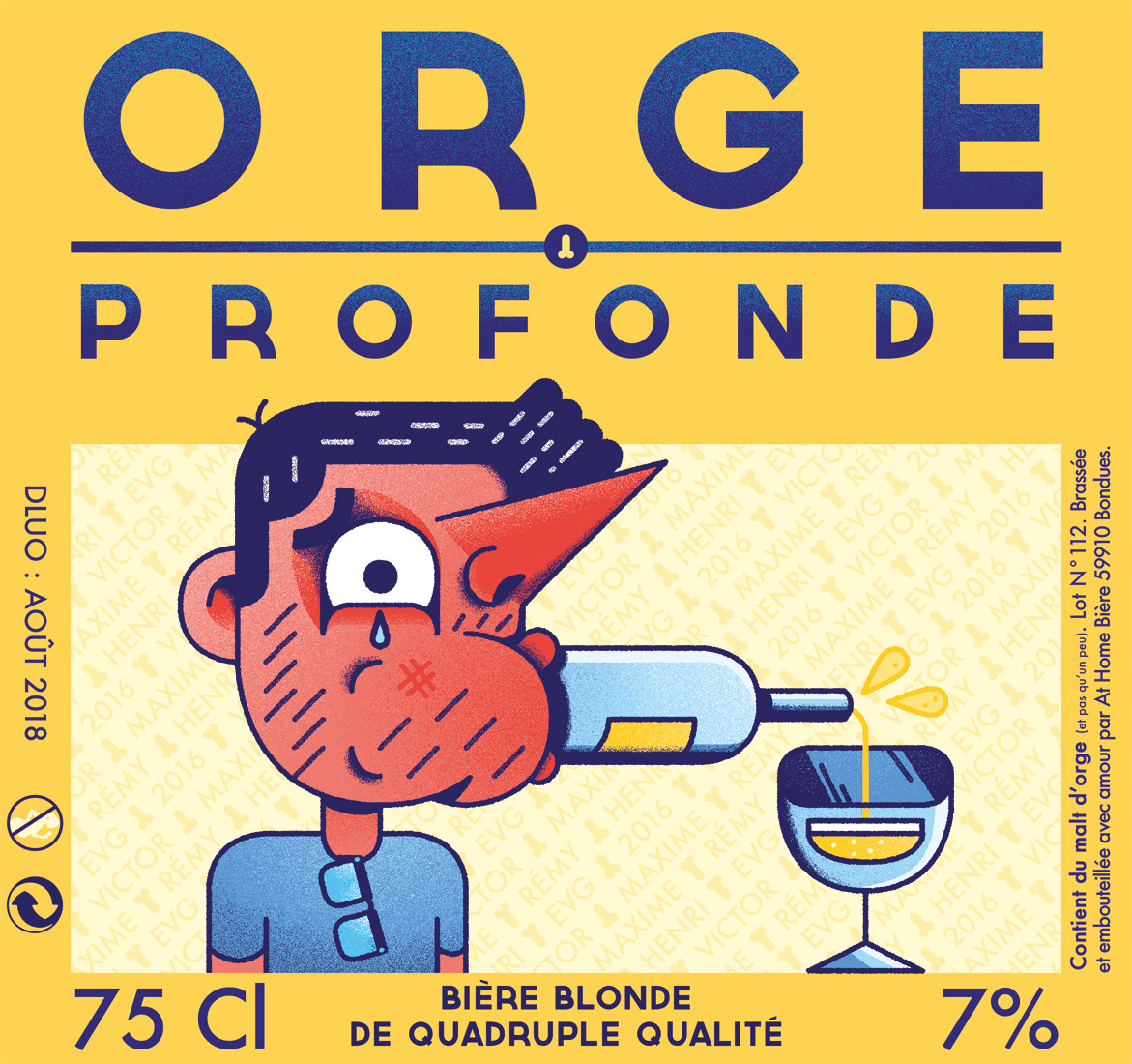 étiquette de bière - cuvée personnelle