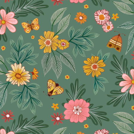 COTTAGE DAISIES | SAGE GREEN | SG2020-01SG