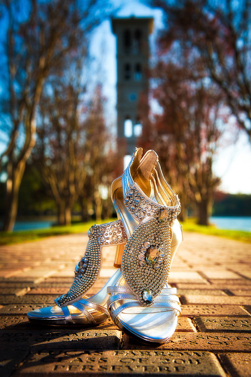 Bride's shoes Furman University, SC