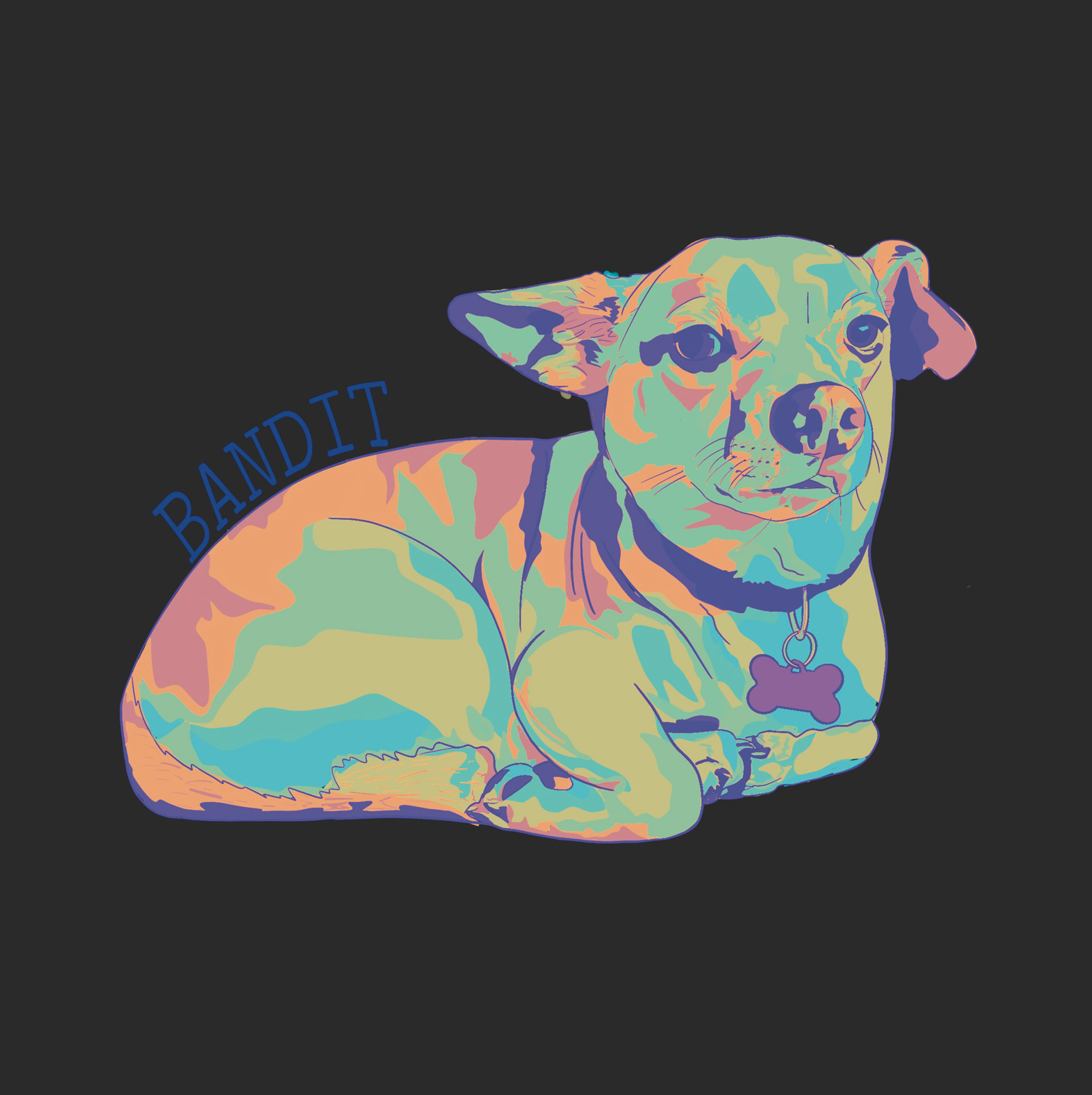 commissioned dog poster