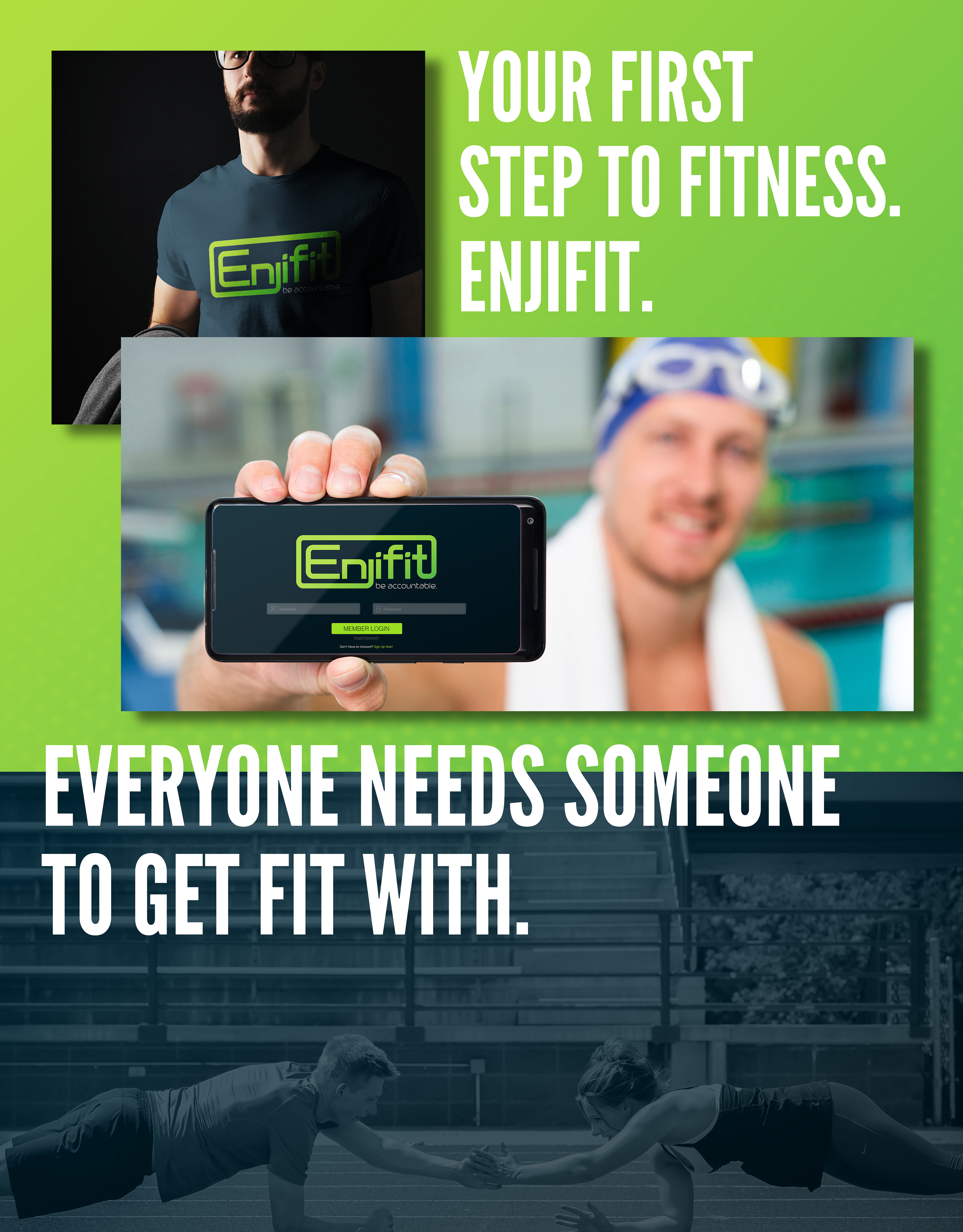 Working Out App and Teeshirt Design.