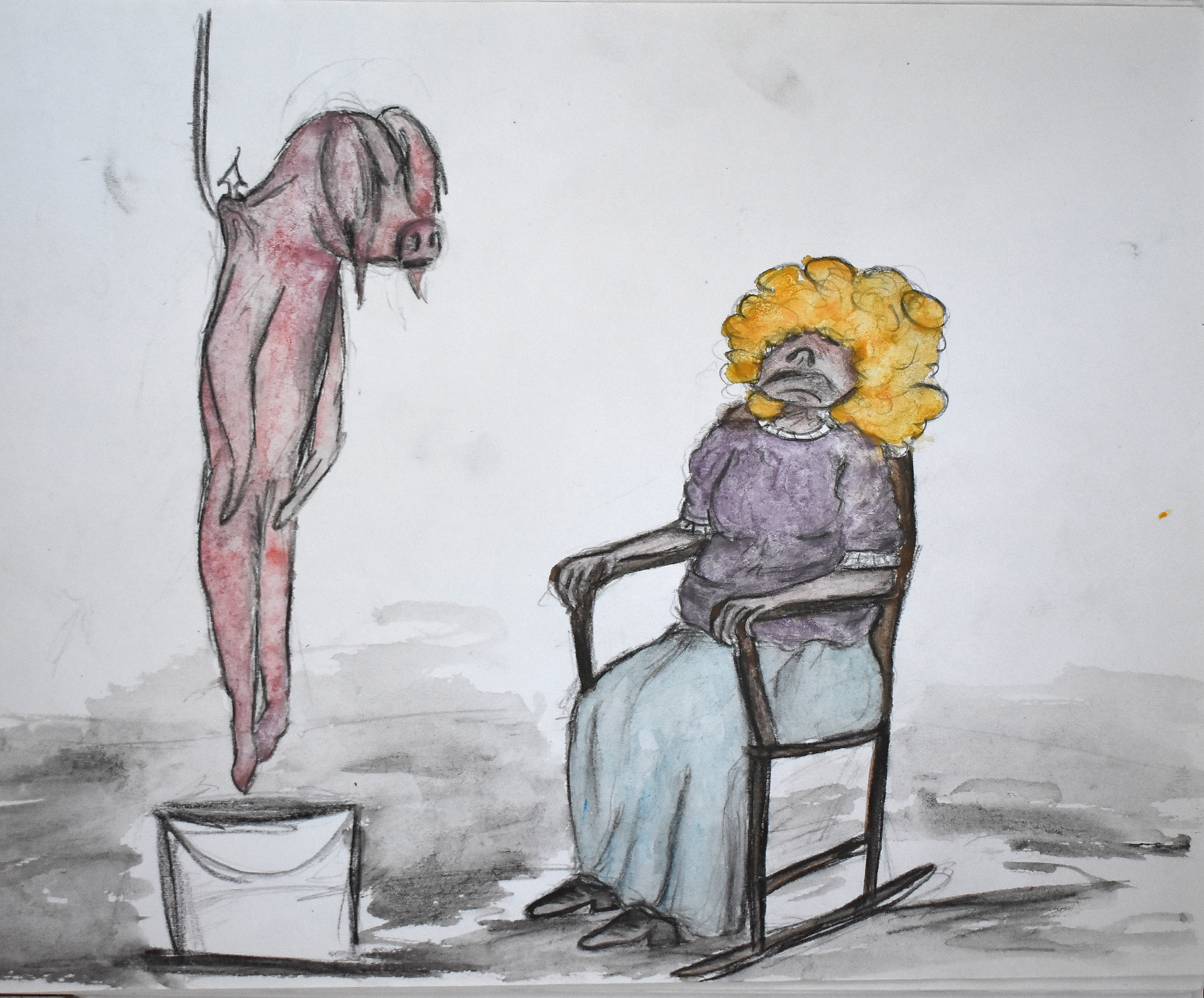 Hang in there | pencil, aquarel