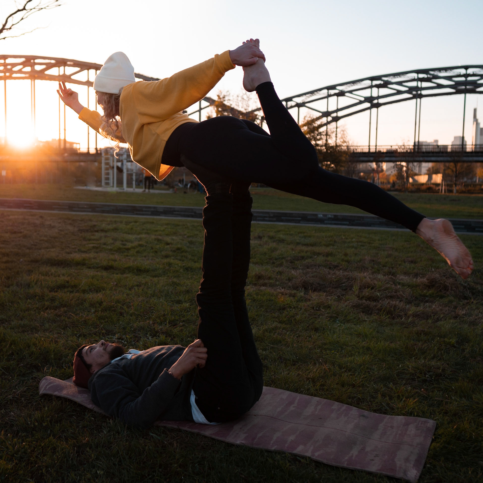 Fotoshooting mit der Yoga-Lehrerin Anne-Madeleine