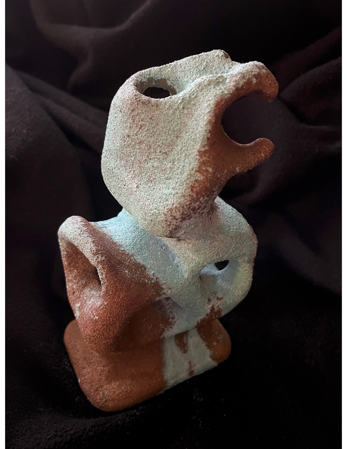 Amya Taylor, Grade 7, R J Baskett Middle School. Baby Patina, Sculpture. Allison Saathoff, Educator.