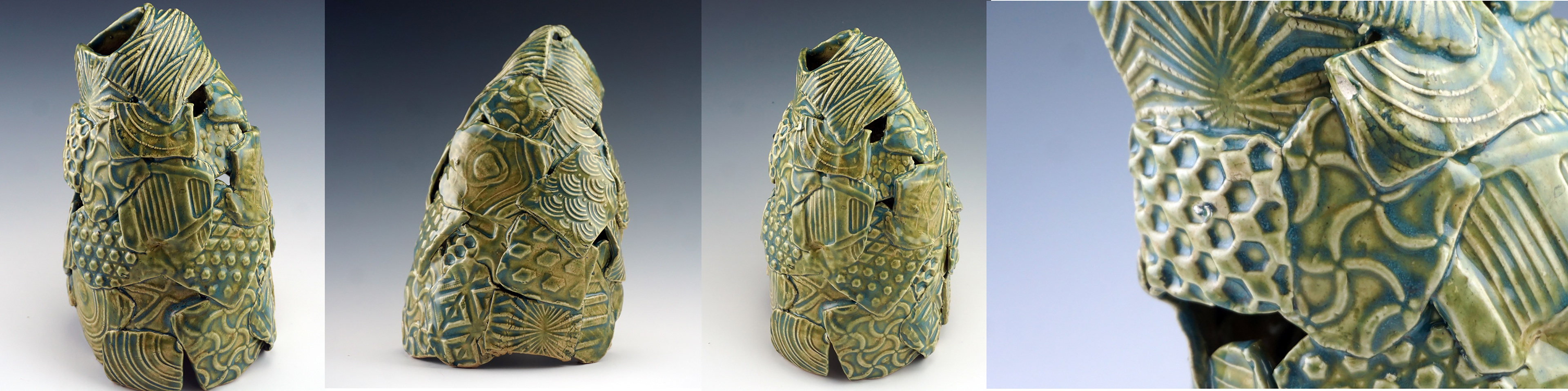 Sydnee Wheeler, Grade 12, Peru High School. soul Texture, Ceramics & Glass. Mike Applegate, Educator.