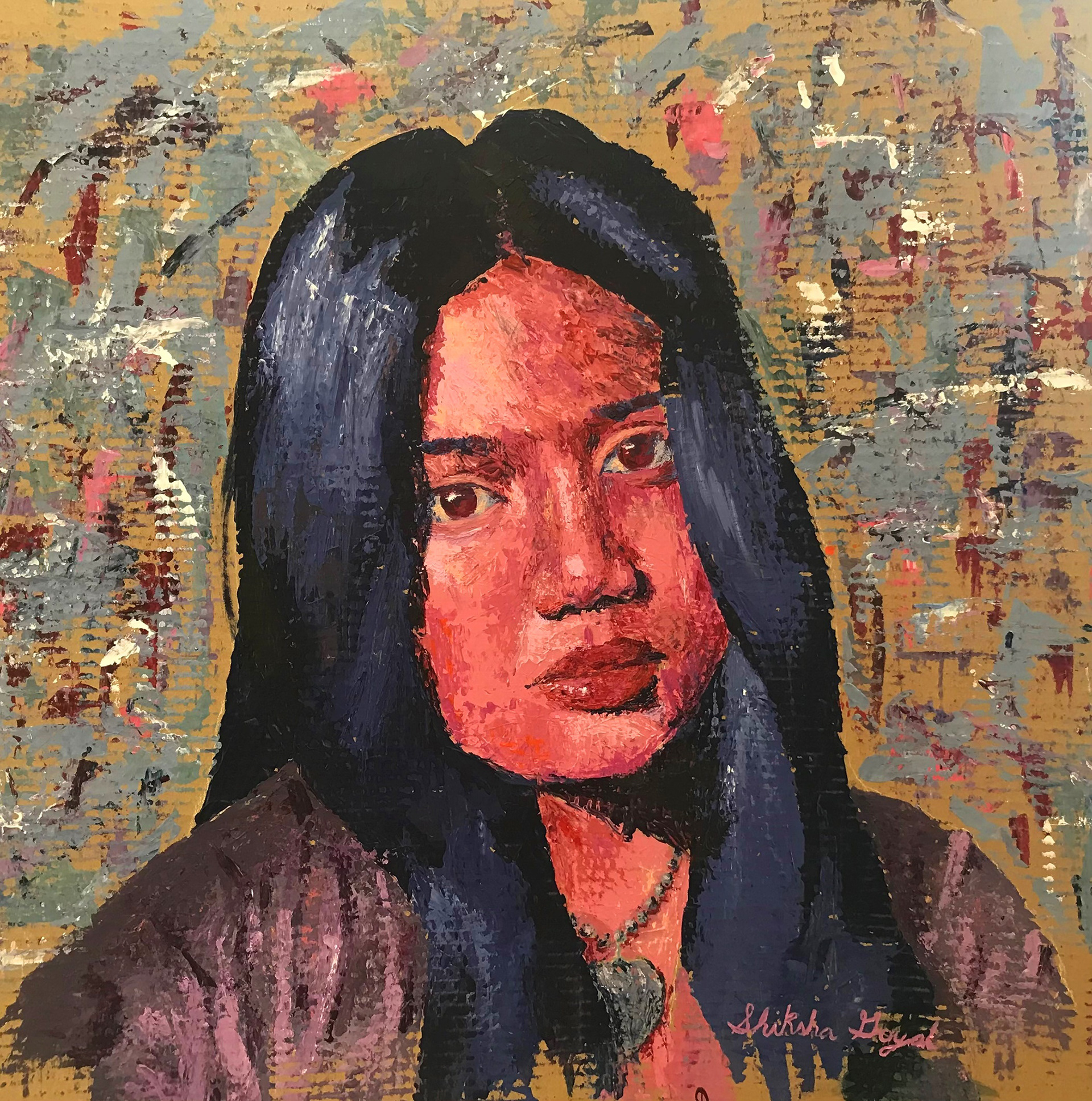 Shiksha Goyal, Grade 11, Homestead High School. Still Fragmentation, Painting. Sarah Jones, Educator.