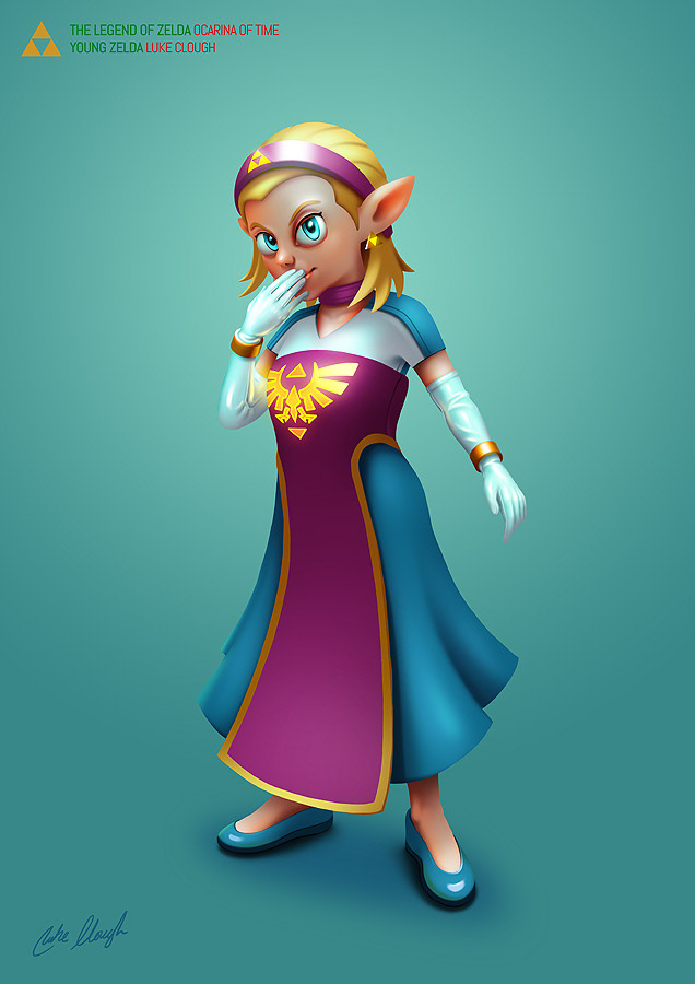 Young Zelda Sci-Fi Redesign by Luke Clough