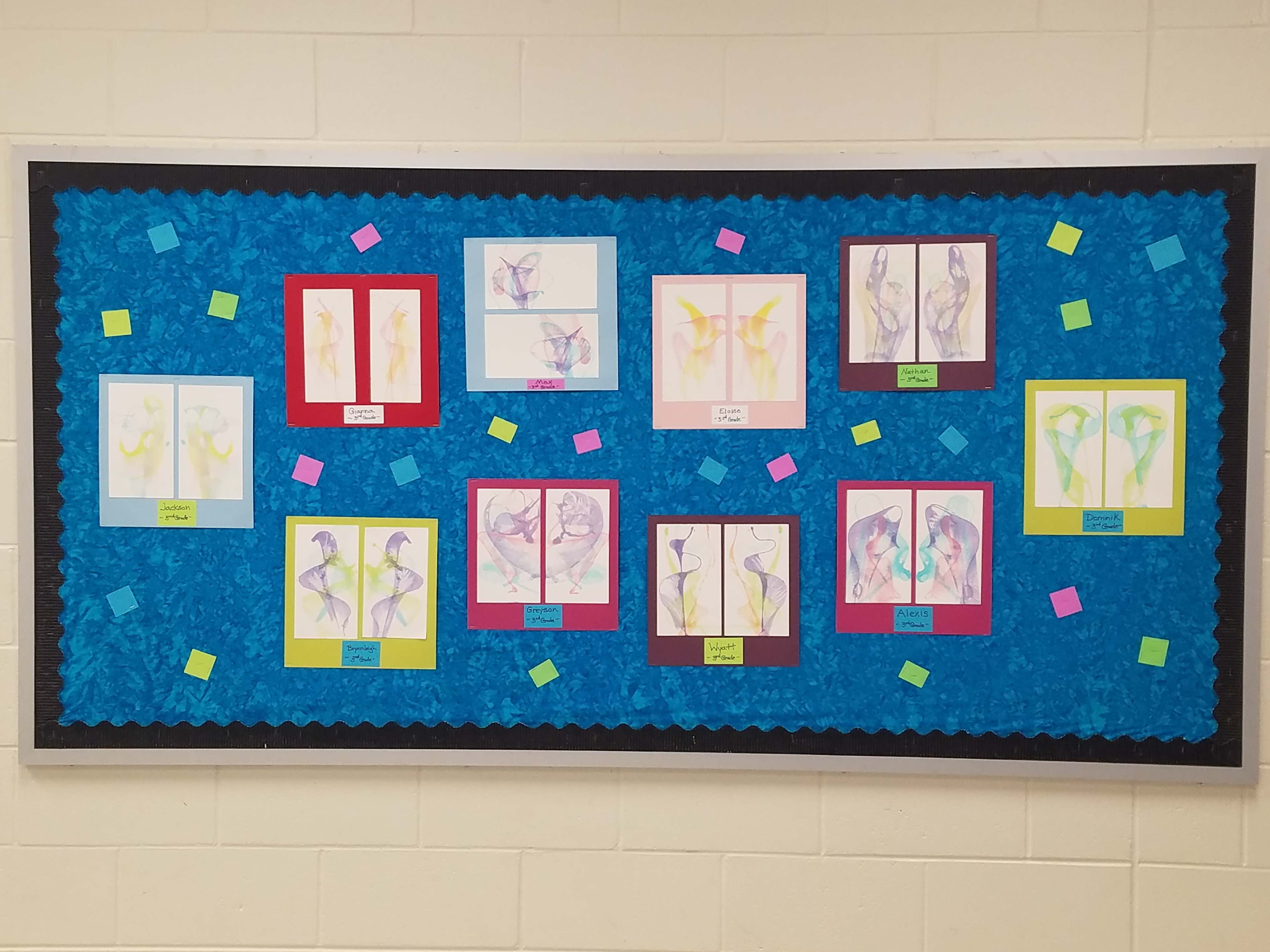 3rd Grade String Pull Art