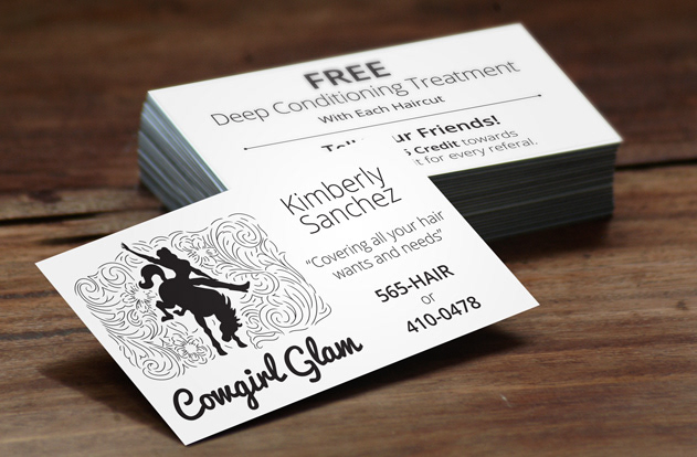 Allegra Designs Print Web Interactive Cowgirl Glam Business Card