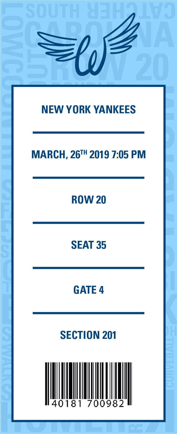 Ticket front