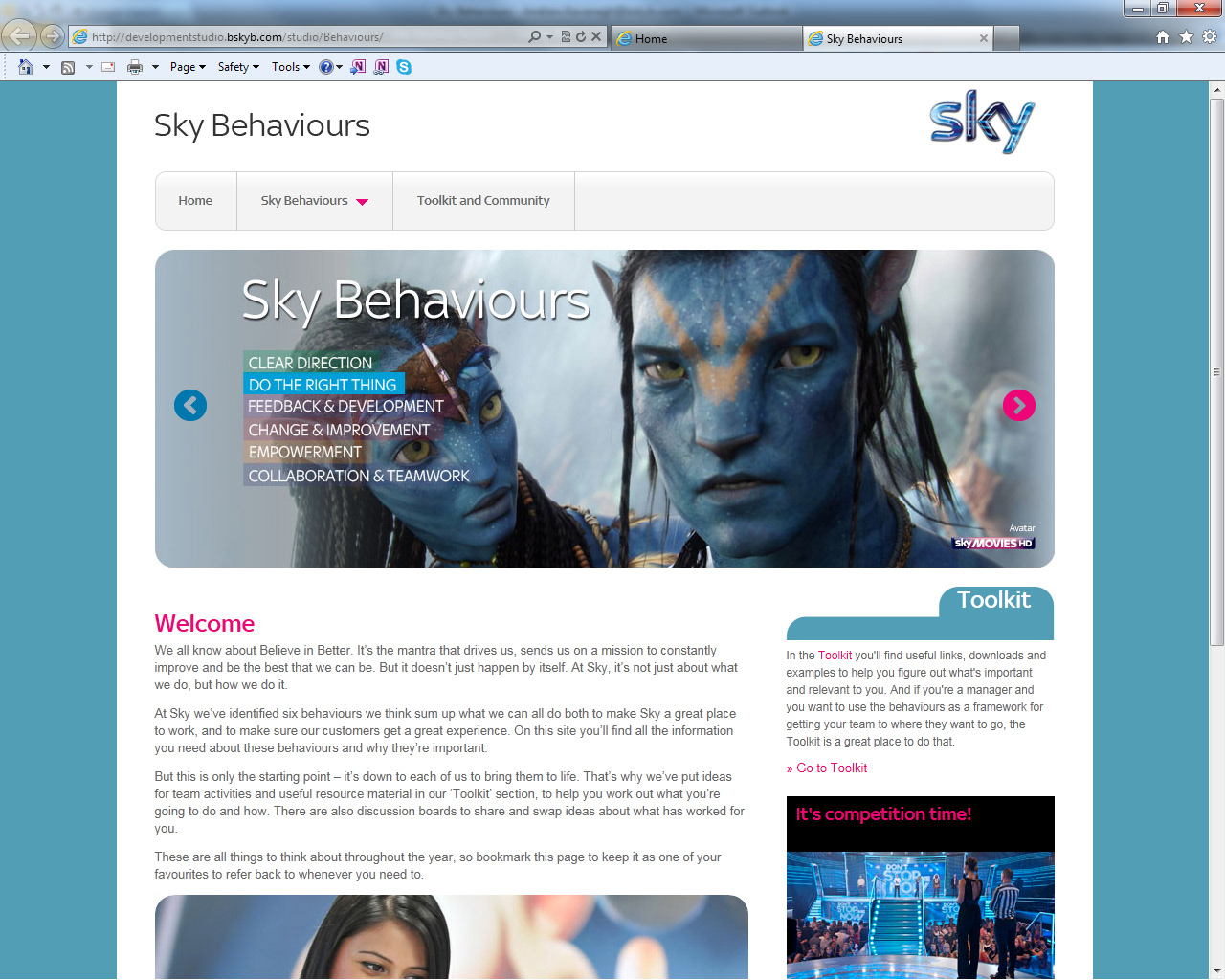 Sky Behaviours site