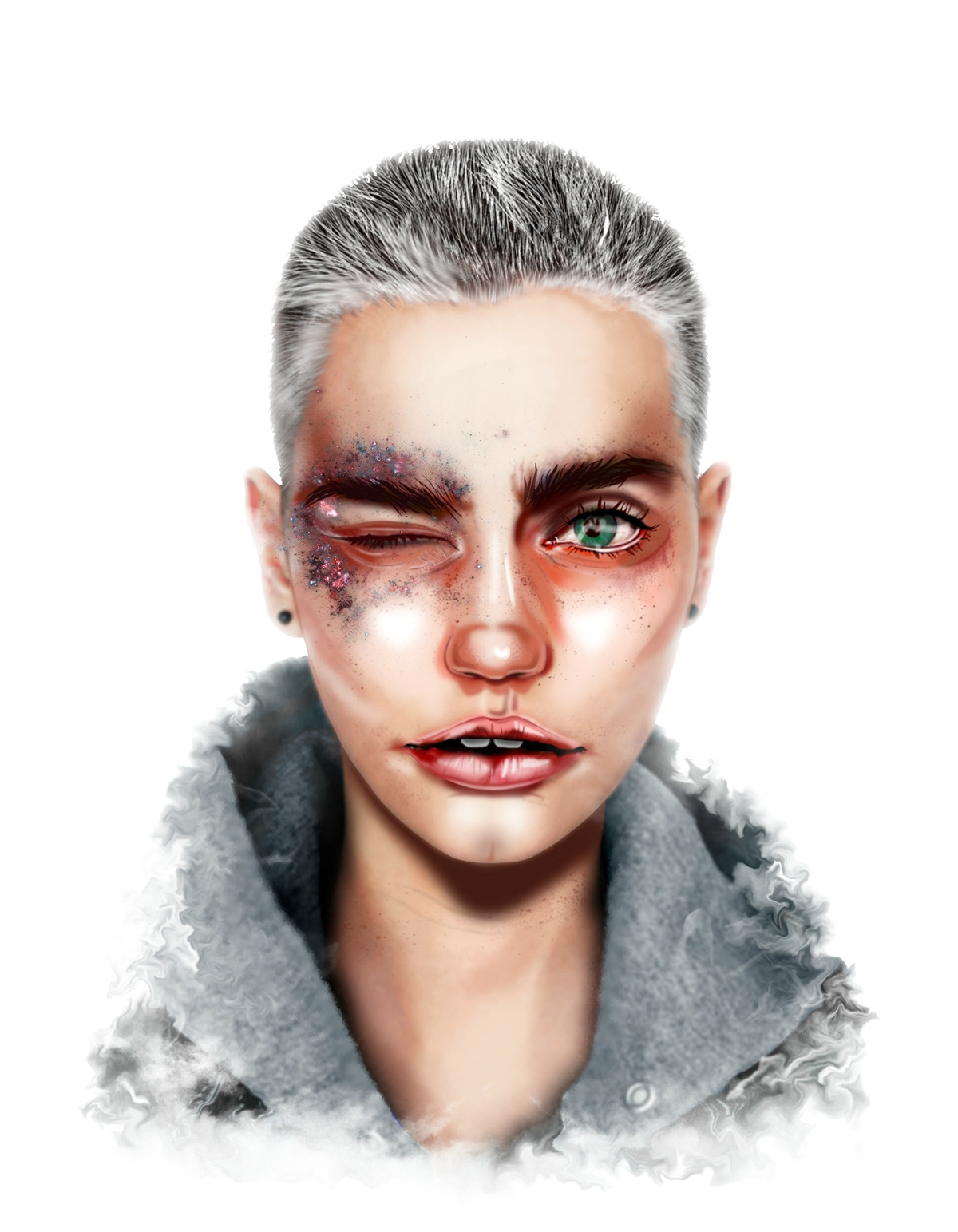 StenErik Villup Estonian Digital artis Fractured face