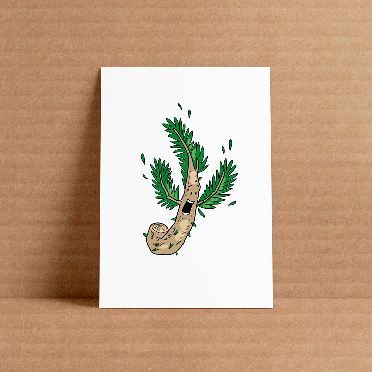twig character illustration, vector illustration