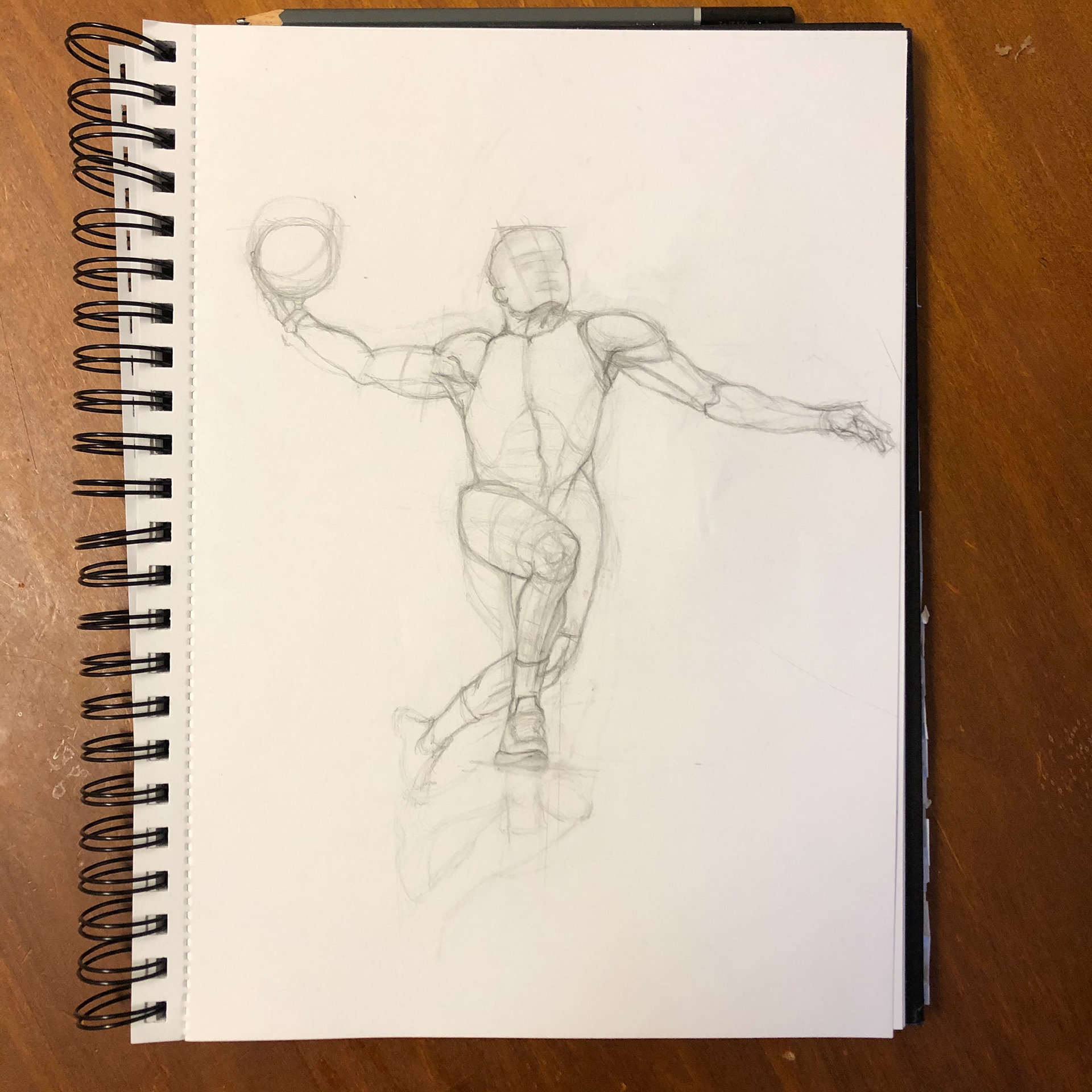 Sketch in pencil.