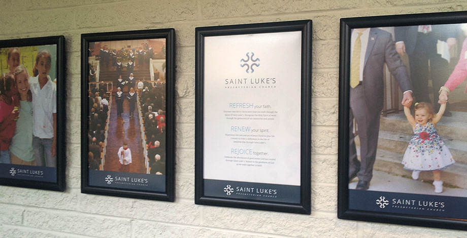Internal signage template and designs