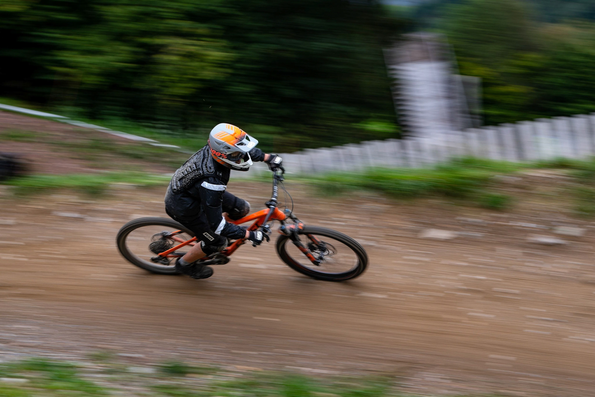 Mountainbiker on the trail. Bike Festival Leogang 2018