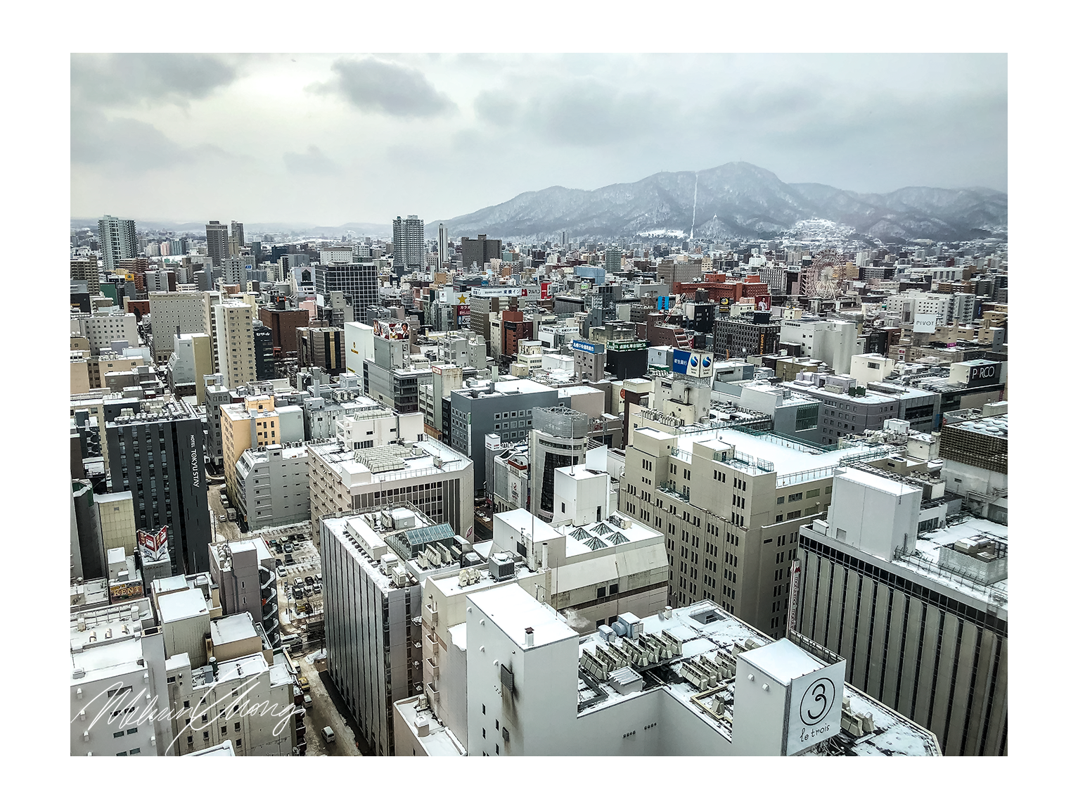© Melvin Chong Jan 2019 | Up on Sapporo TV Towel | 7398