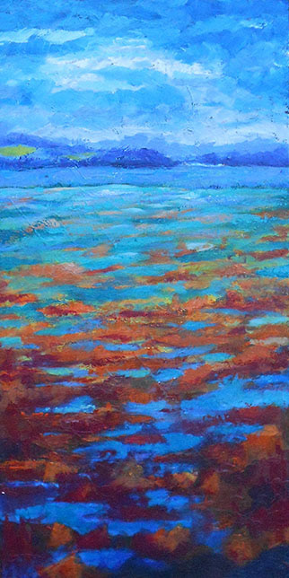 Plage de Landevennec (acrylique 40 x 80)