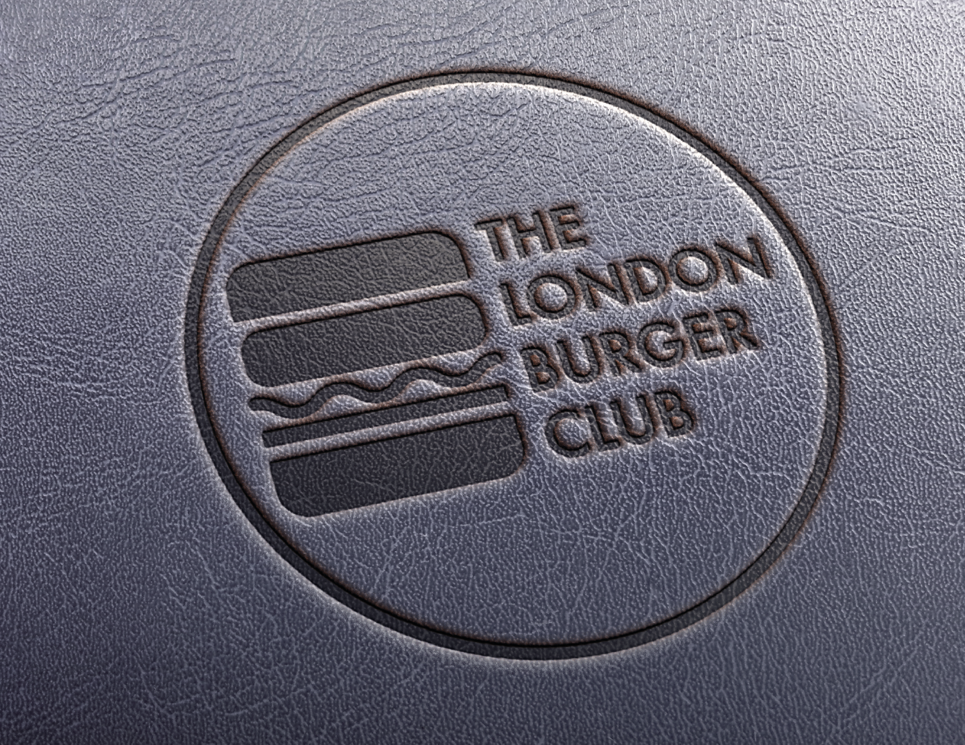 The London Burger Club Restaurant Embossed Menu