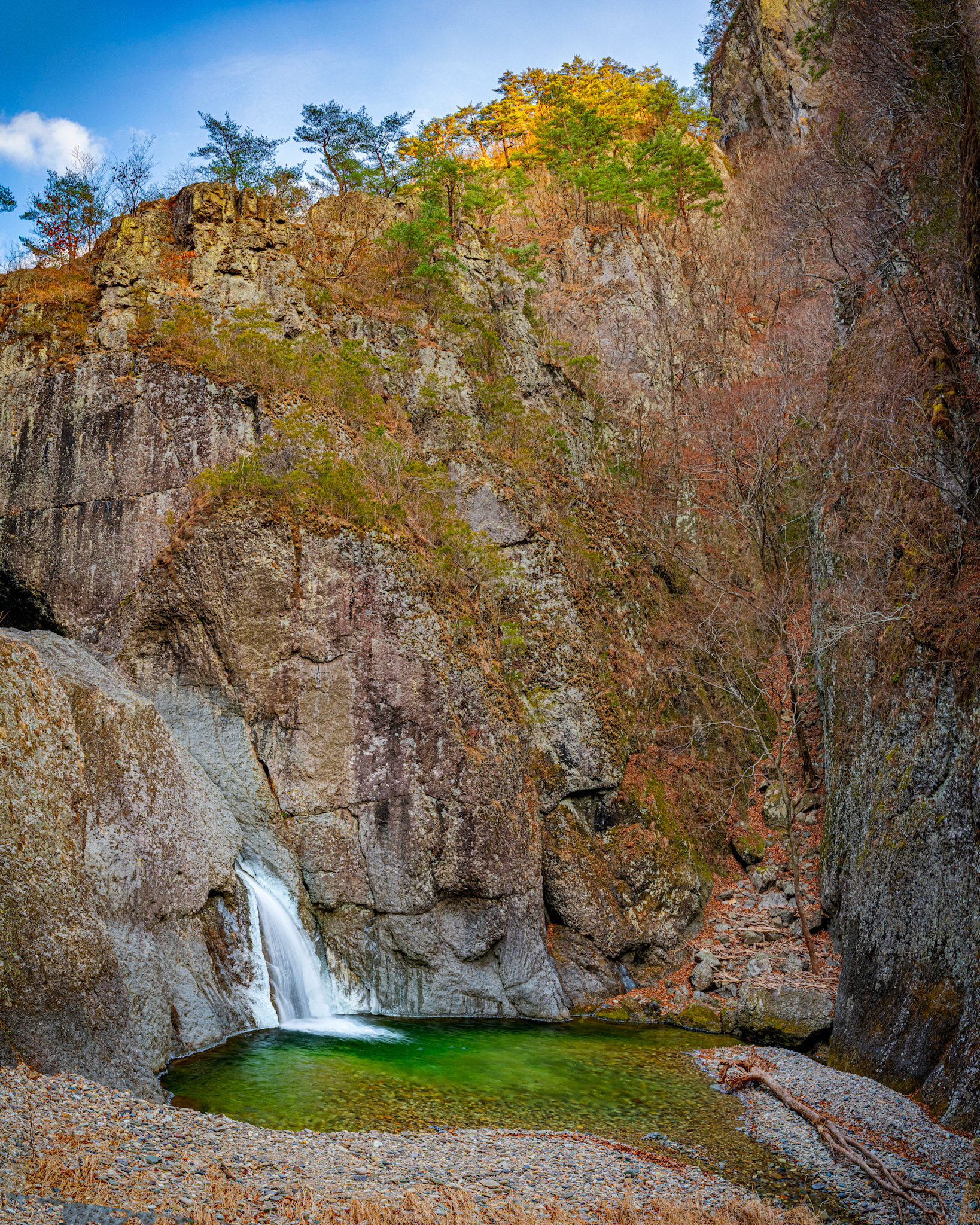 Beautiful waterfalls in Korea's Juwangsan National Park