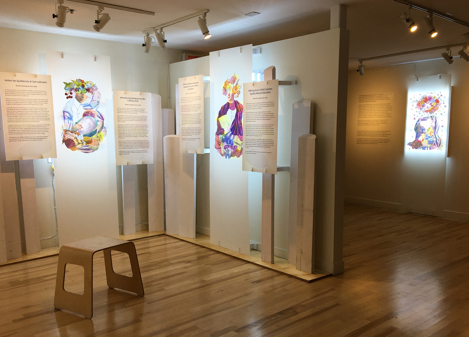 Vue de l'exposition Soeurs et femmes d'exception
