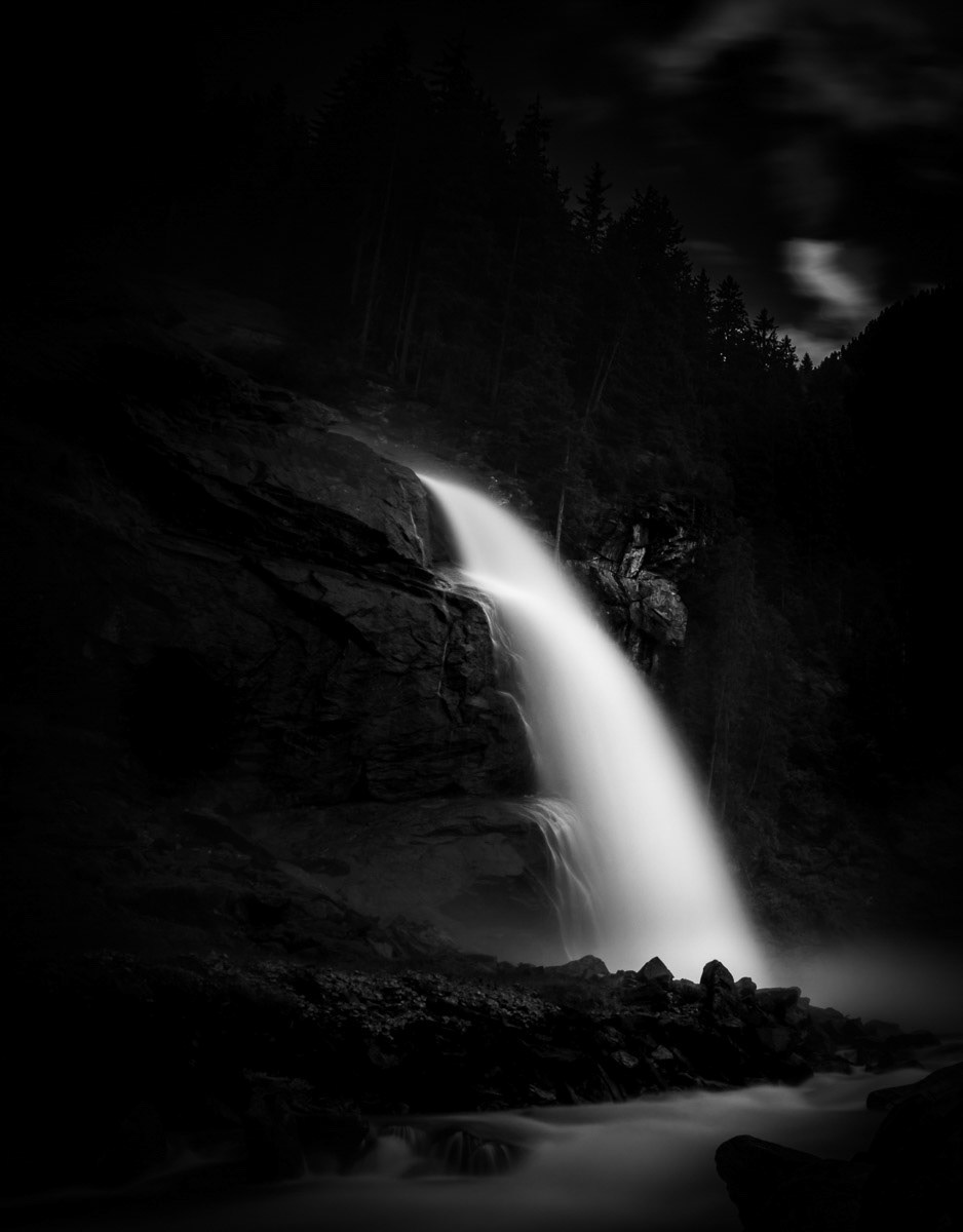 Long Exposure from the last of three cascades Krmmler waterfalls, austrias highest waterfall.