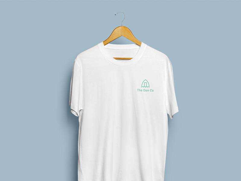 The Den Co logo t-shirt mock-up