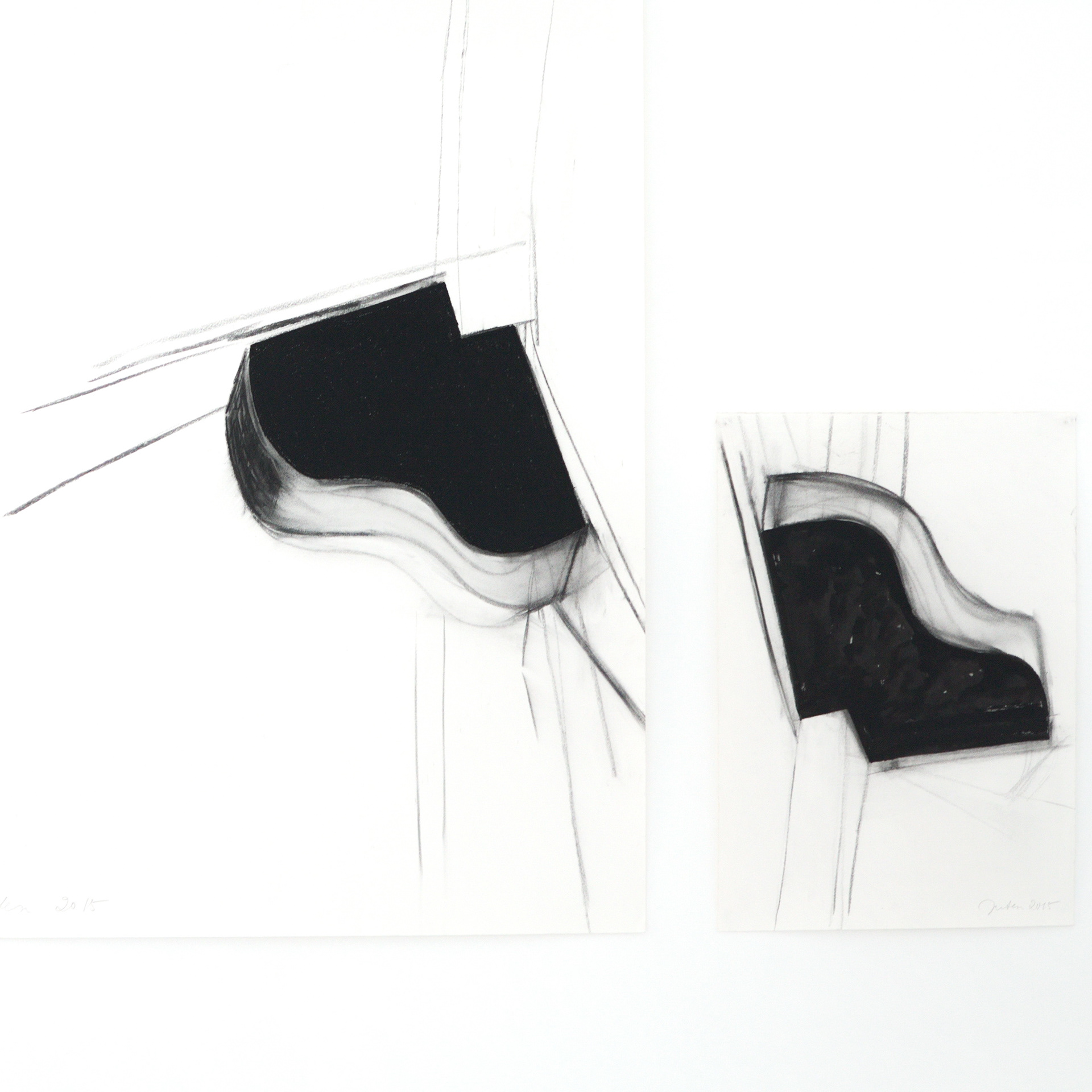 STUDIES FOR SUPPORT 2014 -  charcoal and crayon on paper