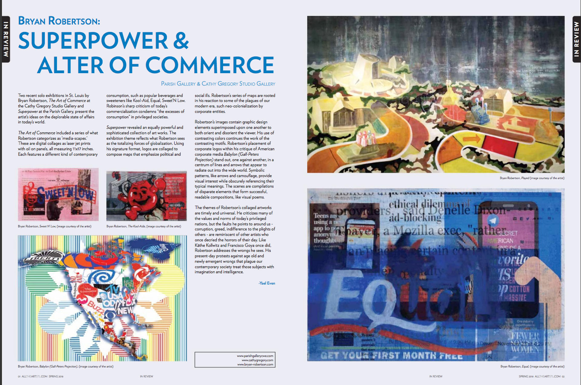 Article in Visual Arts Quarterly, Spring 2018