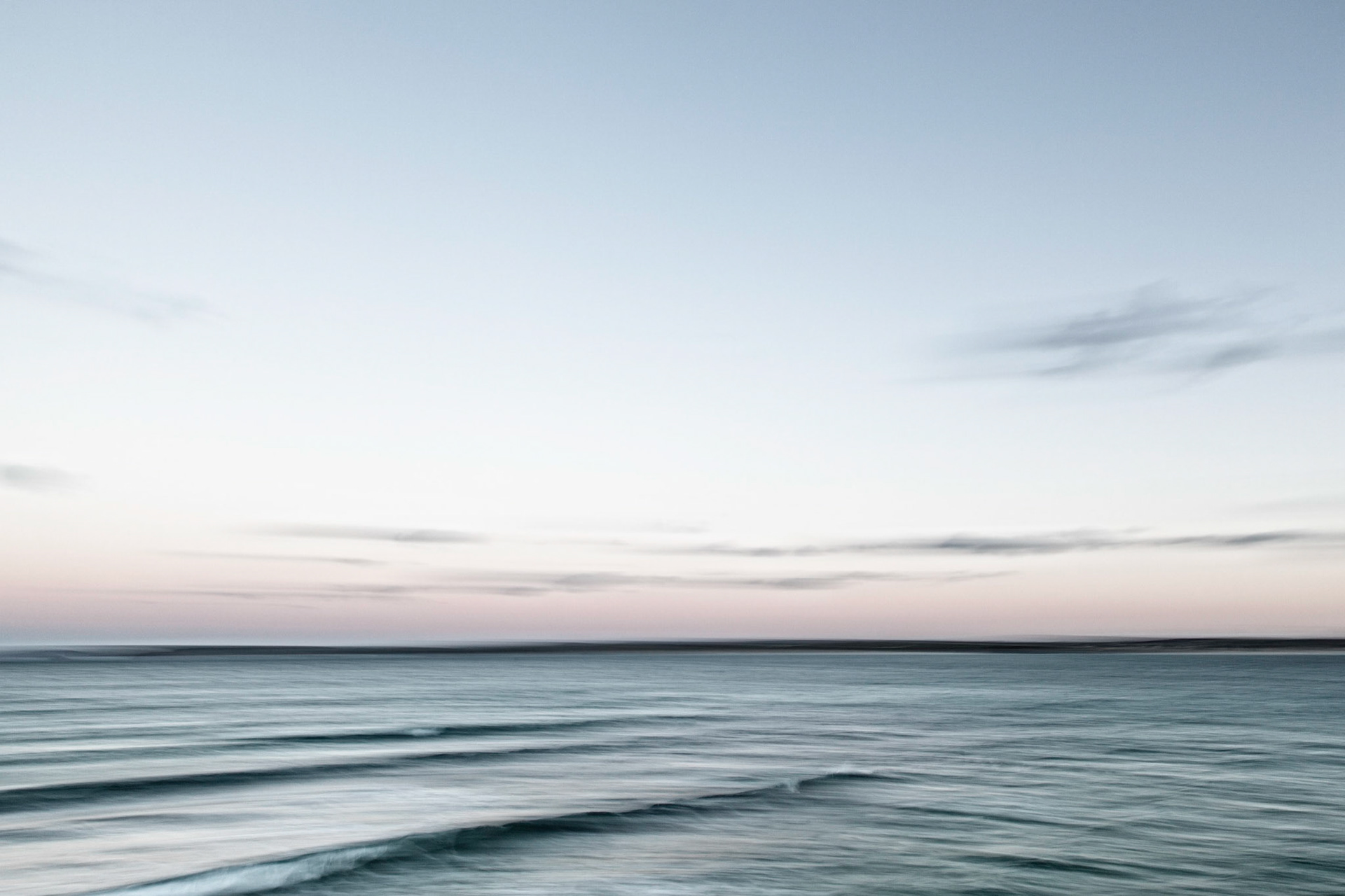 Surreal waves at sea with blurred focus, St Ives, Cornwall, England, November 2012.